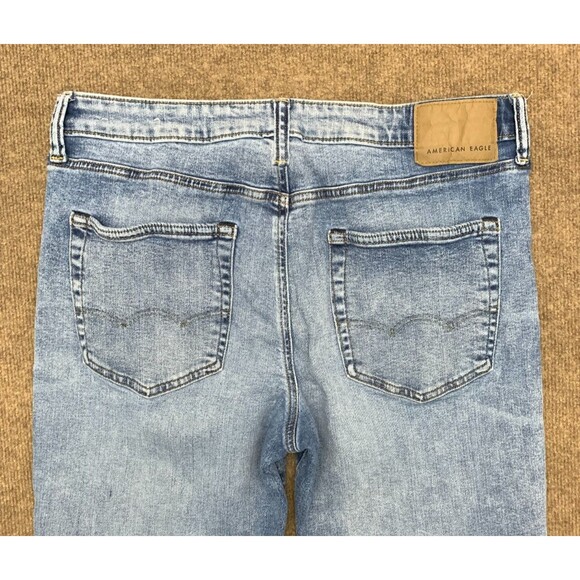 American Eagle Jeans Mens 34x32 Athletic Tapered Airflex+ Distressed Y2K Denim - Picture 2 of 11